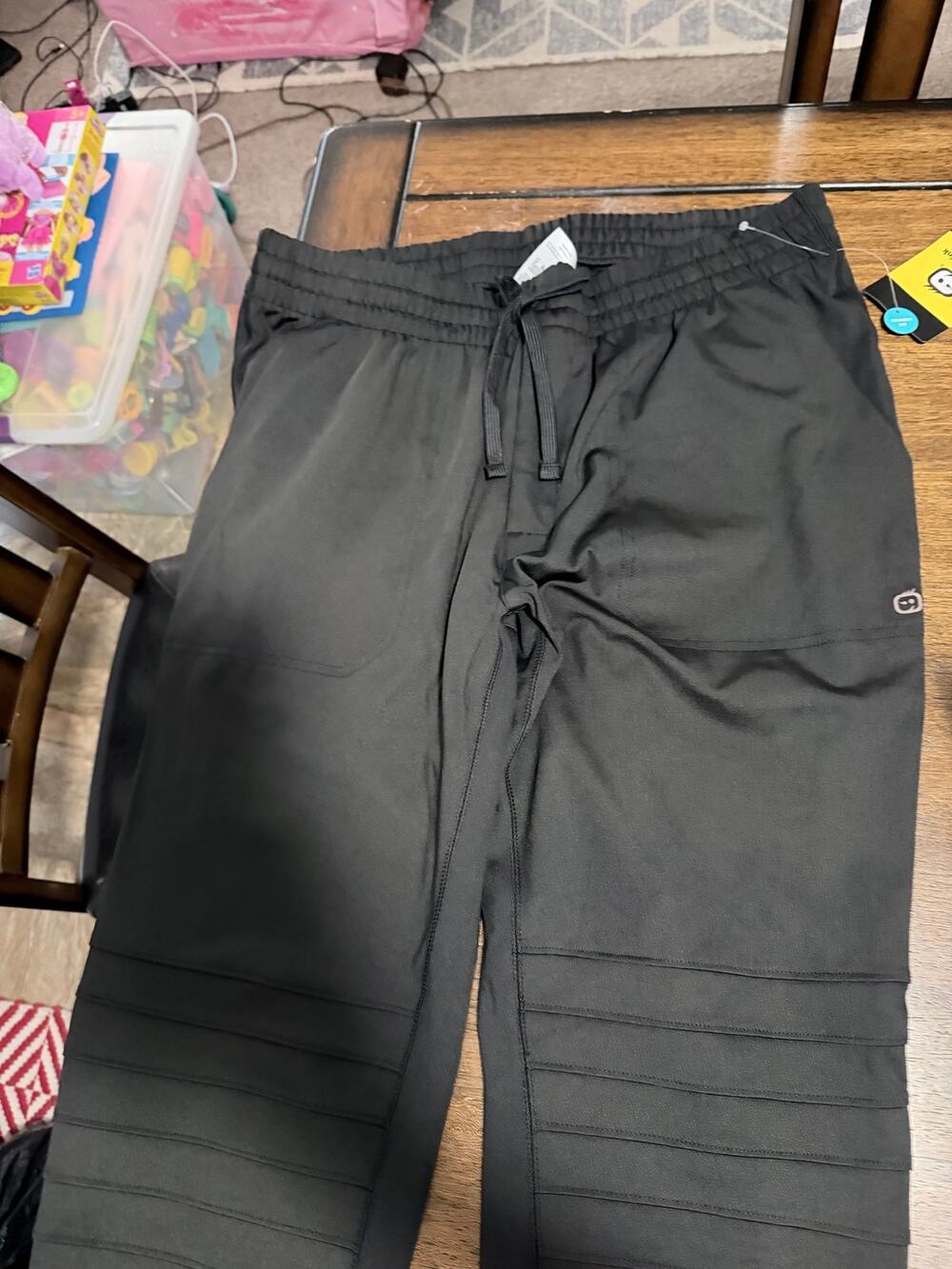 Wonderwink men's Moto Knit Jogger Medical Scrubs Pants Black Large